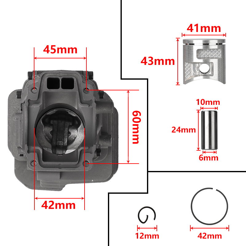 XCAN Kit Piston silinder gerga - Husqvarna Chainsaw 440 ulasan dan harga